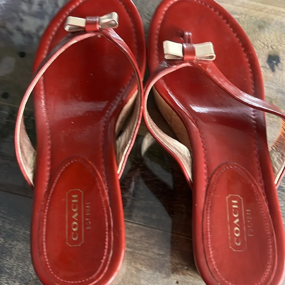 Coach red wedges - Picture 7 of 9